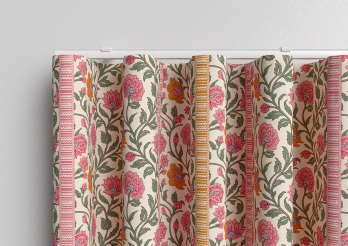 Petal & Block Latika Stripe, Sunset - Made to Measure Curtains - Image 13